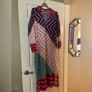 Conditions Apply Anthropology 100% cotton Kaftan maxi dress